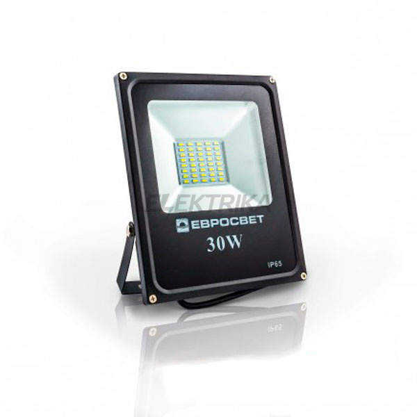 Прожектор світлодіодний EVRO LIGHT EV-30-01, 30W, 95-265V, 6400K, 2100Lm, SMD
