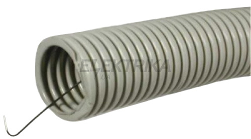 Труба гофрована Light, 16мм, з протяжкою, 100м, сірий