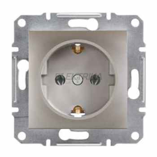 Розетка Schneider Electric Asfora із заземленням бронза (EPH2900169)