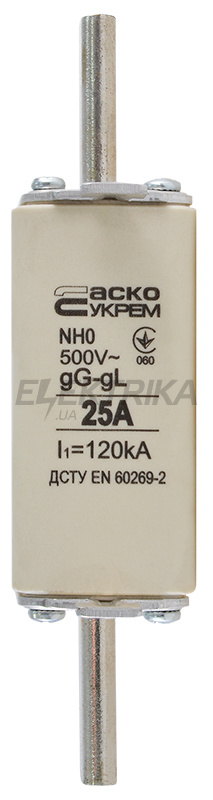 Запобіжник ножовий плавкий АСКО-УКРЕМ NH0 25A gG (A0050010018)