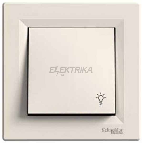 Вимикач "Світло" кнопковий Schneider Electric Asfora кремовий (EPH0900123)