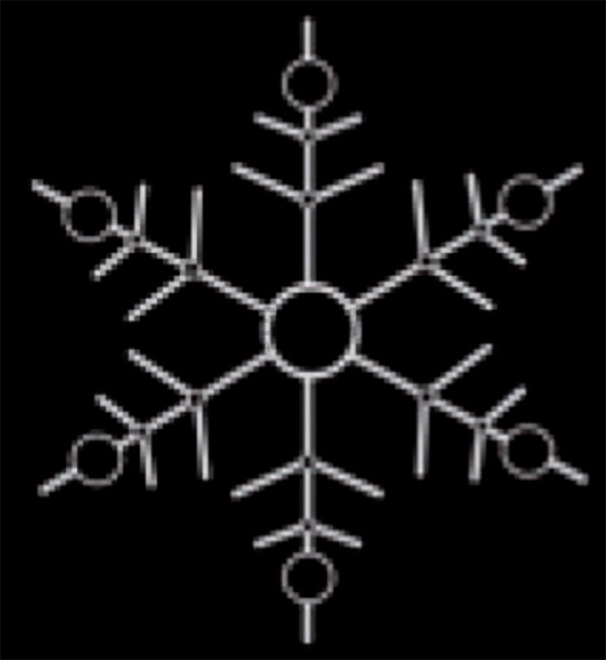 Мотив зовнішній Amethist 80х80 LED білий, IP44 пит.шнур 150