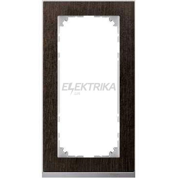 Рамка M-Pure Decor 2-поста без перегородки, венге/алюміній.