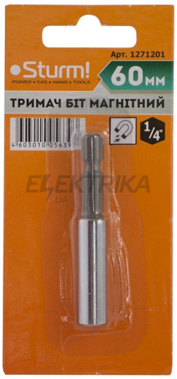 Тримач біт магнітний Sturm, 60 мм (1271201)
