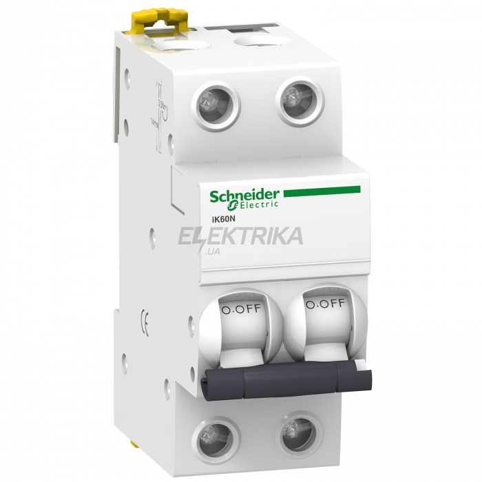Автоматичний вимикач Schneider Electric miniature circuit breaker - iK60N - 2P - 4 A - B curve A9K23204
