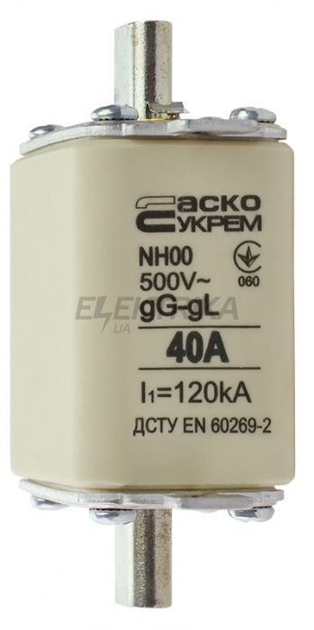 Запобіжник ножовий плавкий АСКО-УКРЕМ NH00 40A gG (A0050010011)