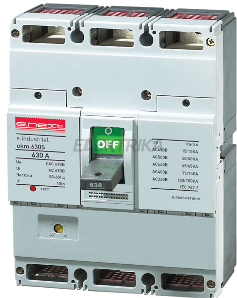Автоматичний вимикач силовий E.NEXT e.industrial.ukm.630S.630, 3р, 630А (i0010011)