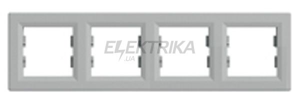 Рамка горизонтальна 4 поста Schneider Electric Asfora алюміній (EPH5800461)
