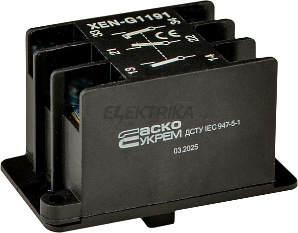 Блок- контакт XEN-G1191 до XAL-B3, 1NO+1NC+1NO (2 швидкості) (A0140050030)