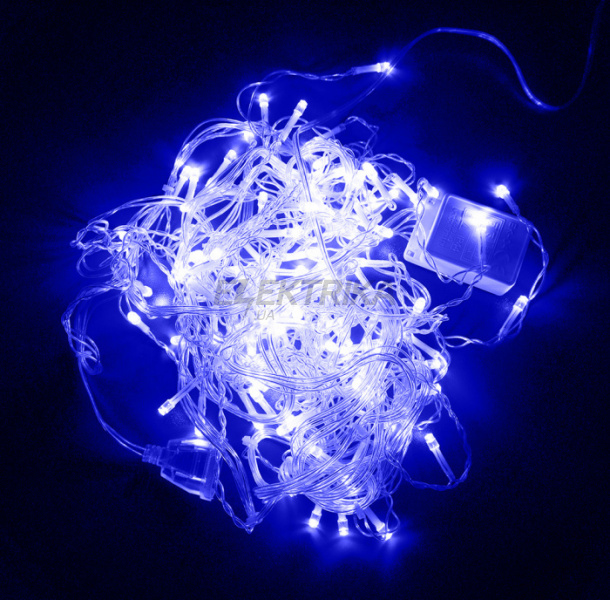 Гірлянда STARLIGHT бахрома синій 100LED IP20 прозорий 3,2x0,7м (000057281)