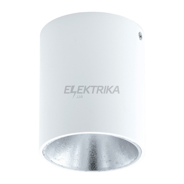 Точковий накладний світильник "Polasso" 1х3,3Вт LED, білий/срібло, 94504