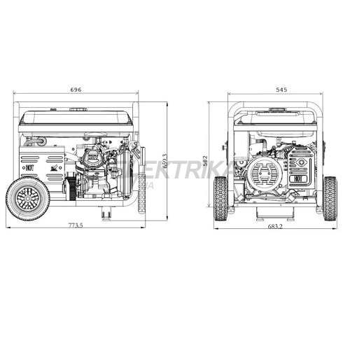 Генератор бензиновий GENERGY TURBO 7000 7 кВт (240049090)