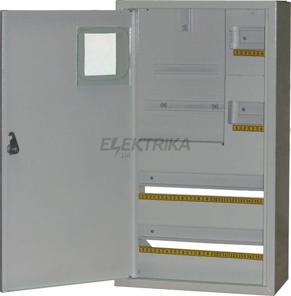 Шафа e.mbox.stand.n.f3.36.z під трифазний лічильник + 36 мод., навісний, із замком