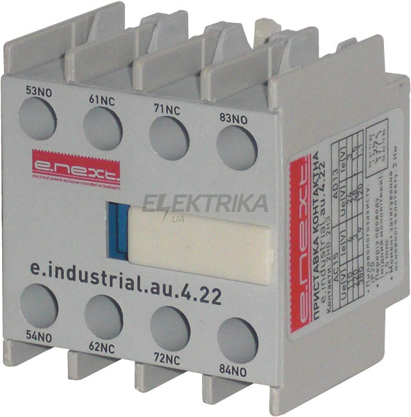Додатковий контакт e.industrial.au.4.31, 3no+1nc