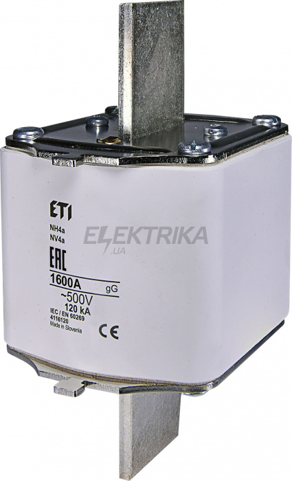 Плавка вставка запобіжник ETI NH4a gG 630A/690V 004176105
