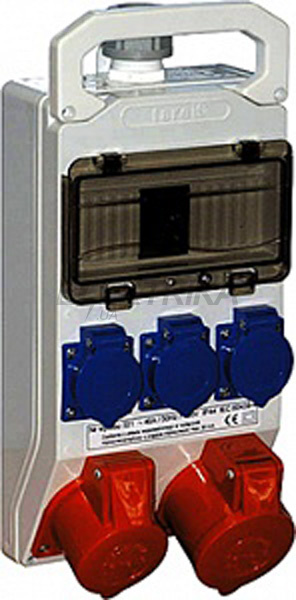 Монтажний набір - вікно 8 модулів 2x16A 3P+N+Z 400V, 3x16A 2P+Z 250V