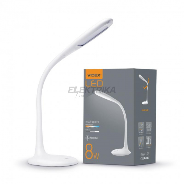 LED настільна лампа VIDEX TF03W 8W 3000-5500K (VL-TF03W)