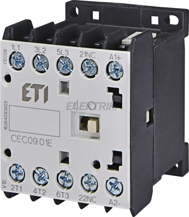 Мініатюрний контактор ETI CEC09.01-230V-50/60Hz 004641072