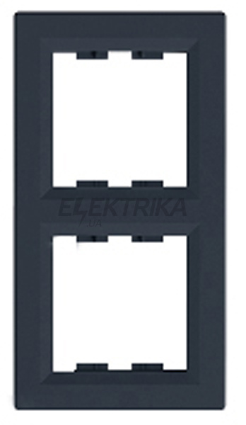 Рамка вертикальна 2 поста Schneider Electric Asfora антрацит (EPH5810271)