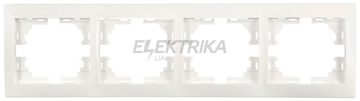 Рамка 4 поста горизонтальна Lezard Mira б/вст білий (701-0200-149)