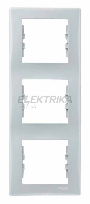 Рамка 3-постова вертикальна Schneider Electric Sedna сірий (SDN5801333)