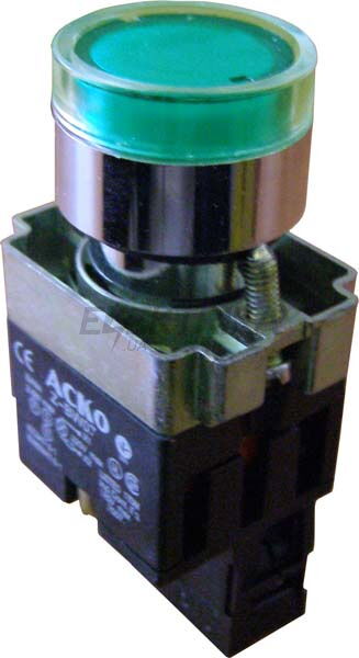 Кнопка с подсветкой, зеленая XB2-BW3371