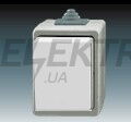 Выключатель 1-клавишный проходной, серый, IP44, Praktik, Elektro-Praga